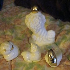 Vintage Milk Glass Decanters By avon 80s